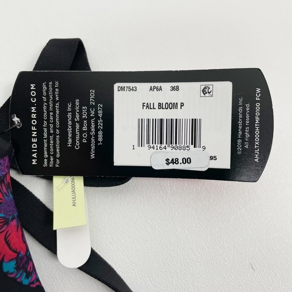 Maidenform Bra Fall Bloom Convertible Straps 36B - Picture 5 of 8